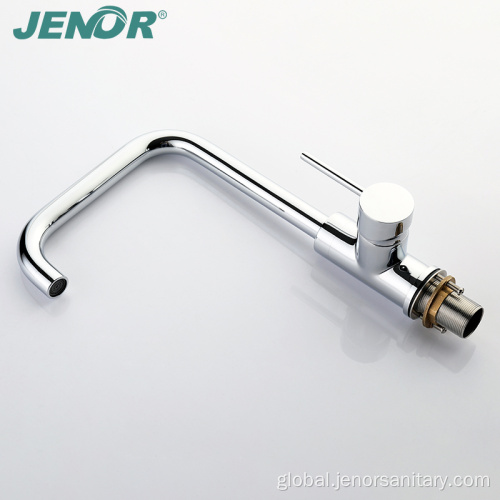 Single Lever Brass Kitchen Faucet Modern Chrome Square Tube Faucet For Kitchen Supplier